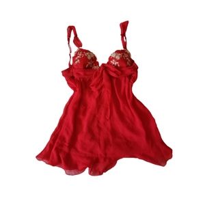 Vintage Seductive Wear small red lingerie top